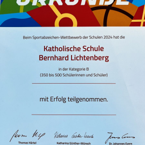 Urkunde Sportabzeichen